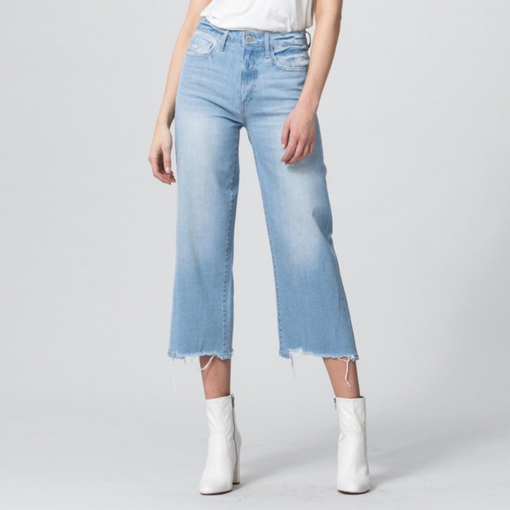 Vervet High-Rise Crop Wide Leg Jeans